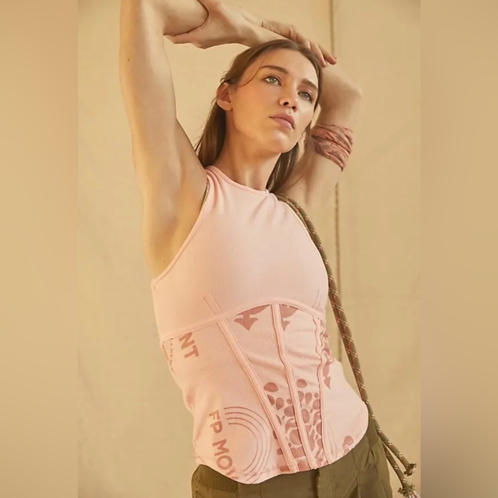 Free People Movement Headstart Logo Tank NWOT